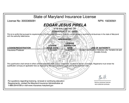 Licencia de Maryland